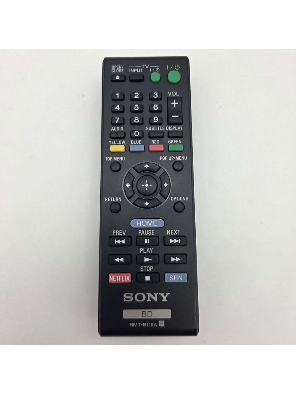 Genuine Sony RMT-B119A BLU-RAY DVD Player Remote Control BDP-S3100 BDP-S580 OEM